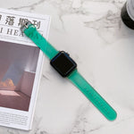Bracelet transparent en gelée pour Apple Watch Series, 7 41 mm / 6&SE&5&4 40 mm / 3&2&1 38 mm, 7 45 mm / 6&SE&5&4 44 mm / 3&2&1 42 mm