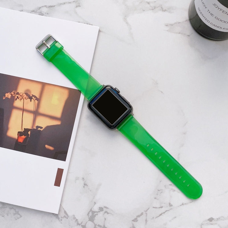 Bracelet transparent en gelée pour Apple Watch Series, 7 41 mm / 6&SE&5&4 40 mm / 3&2&1 38 mm, 7 45 mm / 6&SE&5&4 44 mm / 3&2&1 42 mm
