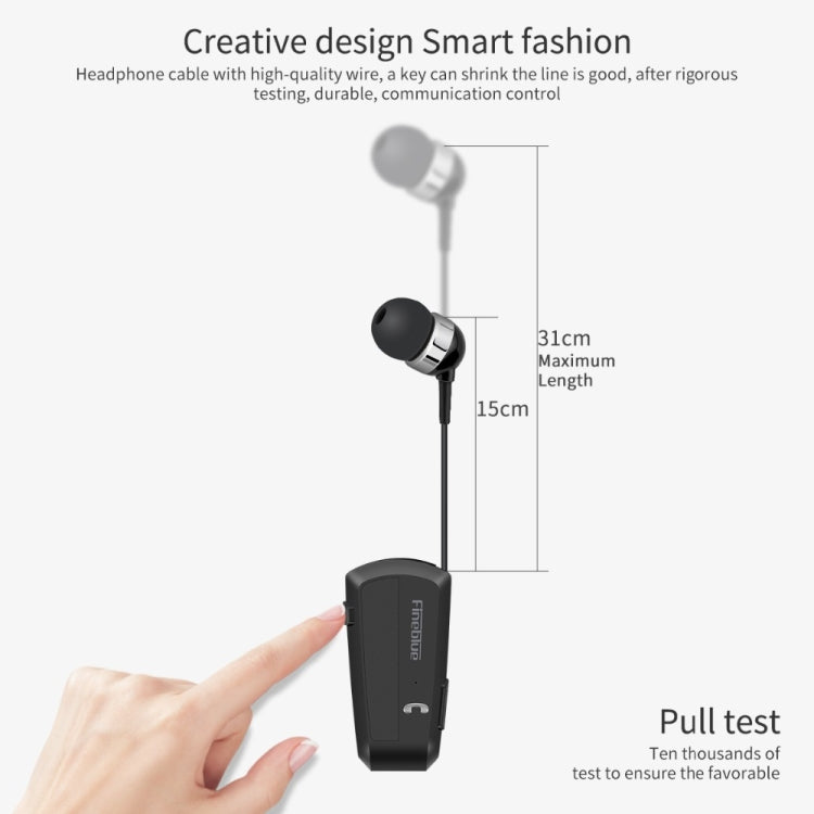 Écouteur Bluetooth Lavalier Fineblue F990 CVC6.0 avec réduction de bruit, supporte les rappels par vibration