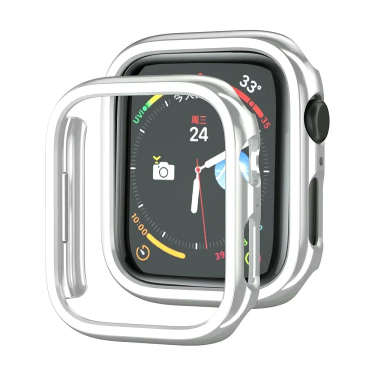 Electroplated PC Hollow Watch Protective Case, For Apple Watch Series 9 / 8 / 7 41mm, For Apple Watch Series 9 / 8 / 7 45mm