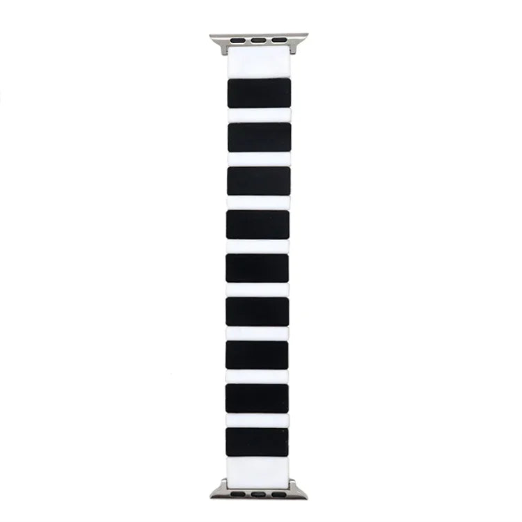 Bracelet de montre en silicone à épissure pour Apple Watch Series, 7 41mm / 6&SE&5&4 40mm / 3&2&1 38mm, 7 45mm / 6&SE&5&4 44mm / 3&2&1 42mm
