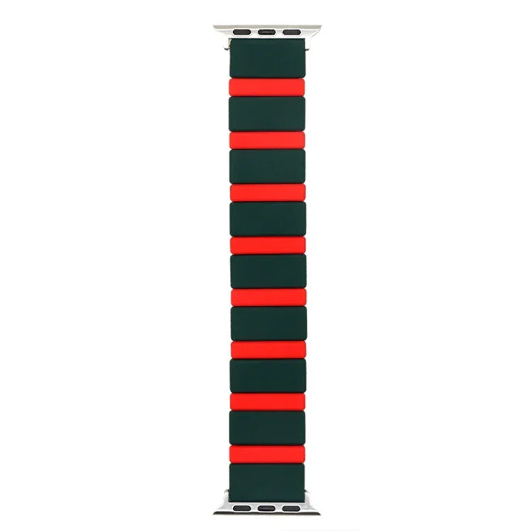 Bracelet de montre en silicone à épissure pour Apple Watch Series, 7 41mm / 6&SE&5&4 40mm / 3&2&1 38mm, 7 45mm / 6&SE&5&4 44mm / 3&2&1 42mm