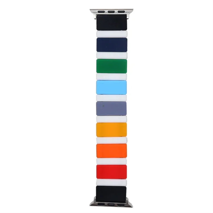 Bracelet de montre en silicone à épissure pour Apple Watch Series, 7 41mm / 6&SE&5&4 40mm / 3&2&1 38mm, 7 45mm / 6&SE&5&4 44mm / 3&2&1 42mm
