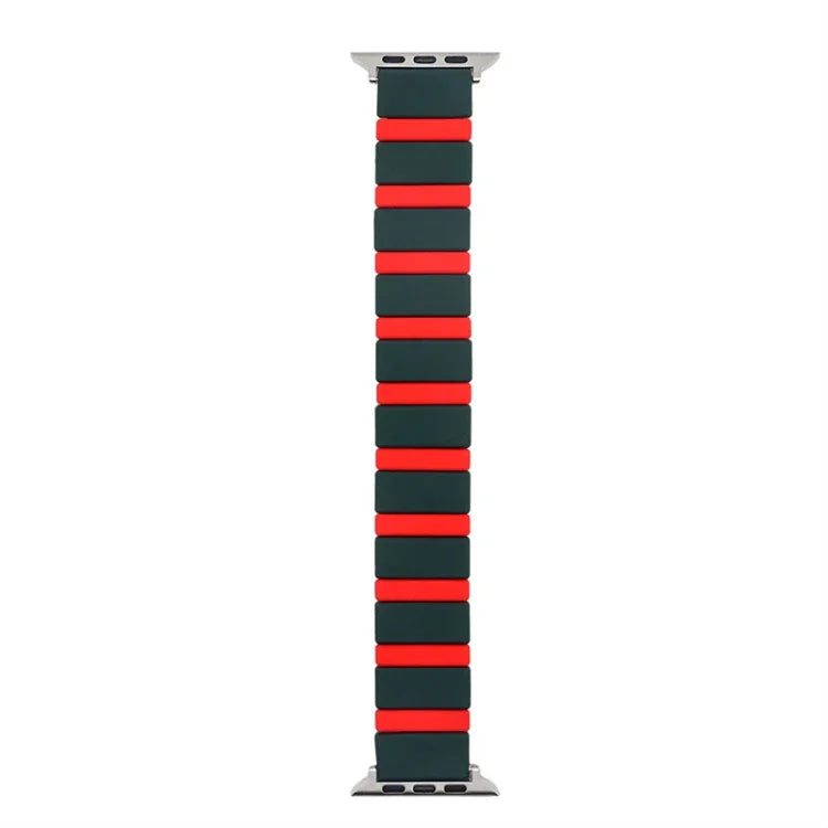 Bracelet de montre en silicone à épissure pour Apple Watch Series, 7 41mm / 6&SE&5&4 40mm / 3&2&1 38mm, 7 45mm / 6&SE&5&4 44mm / 3&2&1 42mm