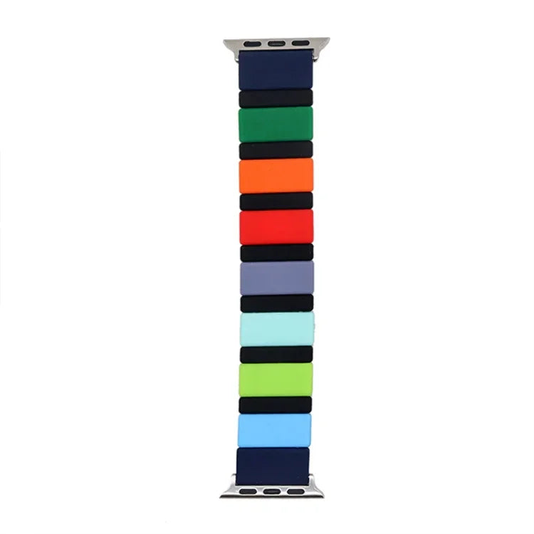 Bracelet de montre en silicone à épissure pour Apple Watch Series, 7 41mm / 6&SE&5&4 40mm / 3&2&1 38mm, 7 45mm / 6&SE&5&4 44mm / 3&2&1 42mm