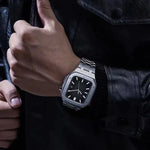 Bracelet de montre en métal et chêne intégré + boîtier de montre pour Apple Watch Series, pour Apple Watch Series 6&SE&5&4 44mm