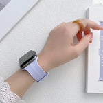 Bracelet de montre en silicone fileté pour Apple Watch Series, 7 41 mm / 6&SE&5&4 40 mm / 3&2&1 38 mm, 7 45 mm / 6&SE&5&4 44 mm / 3&2&1 42 mm