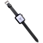 Bracelet de montre en cuir uni pour Apple Watch Series, 7 41mm / 6&SE&5&4 40mm / 3&2&1 38mm, 7 45mm / 6&SE&5&4 44mm / 3&2&1 42mm