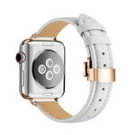 Bracelet de montre amincissant à boucle papillon pour Apple Watch Series, 7 41 mm / 6&SE&5&4 40 mm / 3&2&1 38 mm