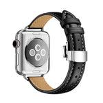 Bracelet de montre amincissant à boucle papillon pour Apple Watch Series, 7 41 mm / 6&SE&5&4 40 mm / 3&2&1 38 mm