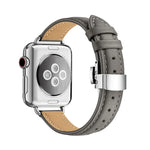Bracelet de montre amincissant à boucle papillon pour Apple Watch Series, 7 41 mm / 6&SE&5&4 40 mm / 3&2&1 38 mm