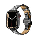 Bracelet de montre amincissant à boucle papillon pour Apple Watch Series, 7 41 mm / 6&SE&5&4 40 mm / 3&2&1 38 mm