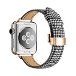 Bracelet de montre amincissant à boucle papillon pour Apple Watch Series, 7 41 mm / 6&SE&5&4 40 mm / 3&2&1 38 mm