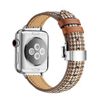 Bracelet de montre amincissant à boucle papillon pour Apple Watch Series, 7 41 mm / 6&SE&5&4 40 mm / 3&2&1 38 mm