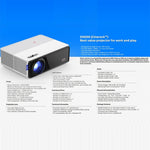 Projecteur numérique HD LCD + LED VIVIBRIGHT D5000 1920x1080P 420ANSI 6000 lumens, version basique, prise US, prise UK