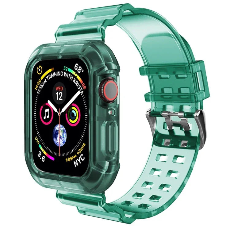 Bracelet Transparent Pour Apple Watch Series 8&7 45mm / SE 2&6&SE&5&4 44mm / 3&2&1 42mm (Brun Transparent), 7 41mm / 6&SE&5&4 40mm / 3&2&1 38mm, 7 45mm / 6&SE&5&4 44mm / 3&2&1 42mm