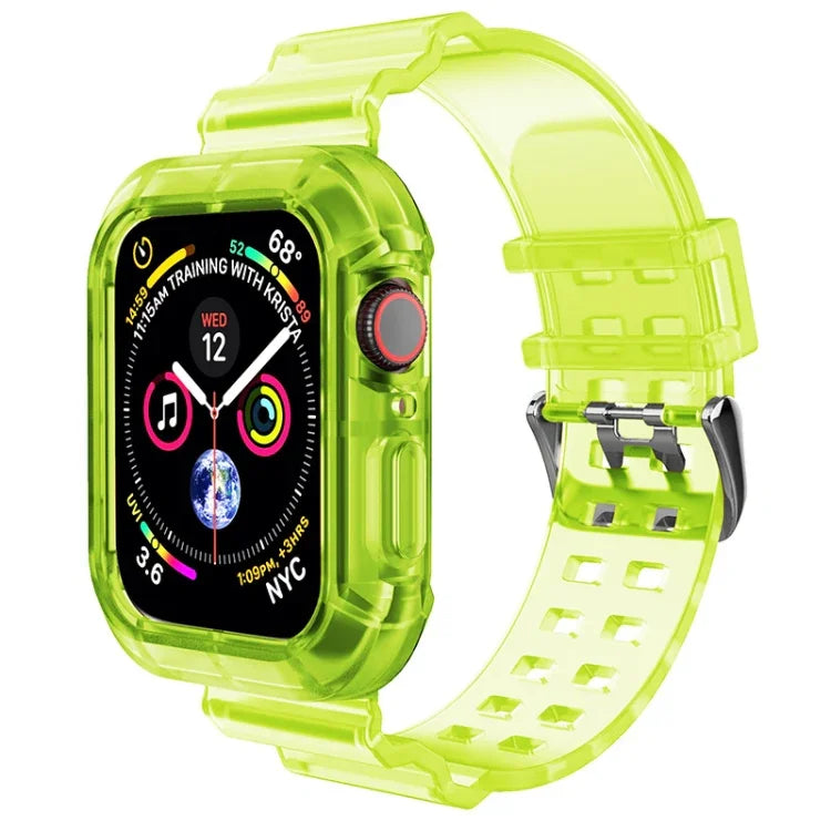 Bracelet Transparent Pour Apple Watch Series 8&7 45mm / SE 2&6&SE&5&4 44mm / 3&2&1 42mm (Brun Transparent), 7 41mm / 6&SE&5&4 40mm / 3&2&1 38mm, 7 45mm / 6&SE&5&4 44mm / 3&2&1 42mm
