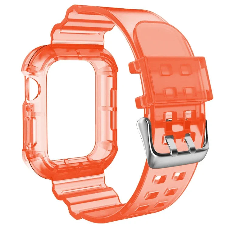 Bracelet Transparent Pour Apple Watch Series 8&7 45mm / SE 2&6&SE&5&4 44mm / 3&2&1 42mm (Brun Transparent), 7 41mm / 6&SE&5&4 40mm / 3&2&1 38mm, 7 45mm / 6&SE&5&4 44mm / 3&2&1 42mm