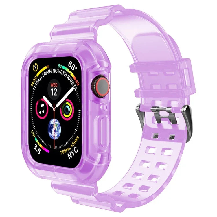 Bracelet Transparent Pour Apple Watch Series 8&7 45mm / SE 2&6&SE&5&4 44mm / 3&2&1 42mm (Brun Transparent), 7 41mm / 6&SE&5&4 40mm / 3&2&1 38mm, 7 45mm / 6&SE&5&4 44mm / 3&2&1 42mm