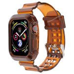 Bracelet Transparent Pour Apple Watch Series 8&7 45mm / SE 2&6&SE&5&4 44mm / 3&2&1 42mm (Brun Transparent), 7 41mm / 6&SE&5&4 40mm / 3&2&1 38mm, 7 45mm / 6&SE&5&4 44mm / 3&2&1 42mm