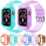 Bracelet Transparent Pour Apple Watch Series 8&7 45mm / SE 2&6&SE&5&4 44mm / 3&2&1 42mm (Brun Transparent), 7 41mm / 6&SE&5&4 40mm / 3&2&1 38mm, 7 45mm / 6&SE&5&4 44mm / 3&2&1 42mm