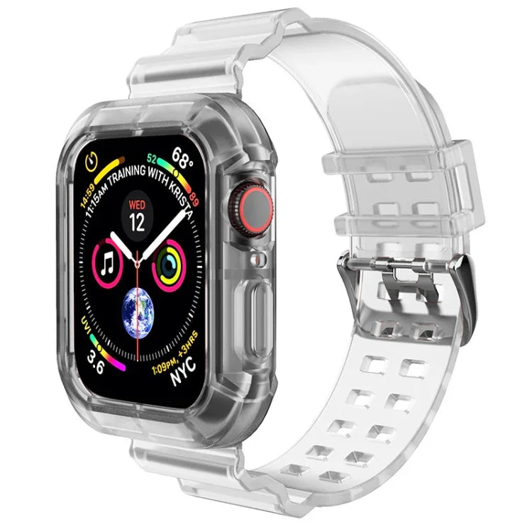 Bracelet Transparent Pour Apple Watch Series 8&7 45mm / SE 2&6&SE&5&4 44mm / 3&2&1 42mm (Brun Transparent), 7 41mm / 6&SE&5&4 40mm / 3&2&1 38mm, 7 45mm / 6&SE&5&4 44mm / 3&2&1 42mm