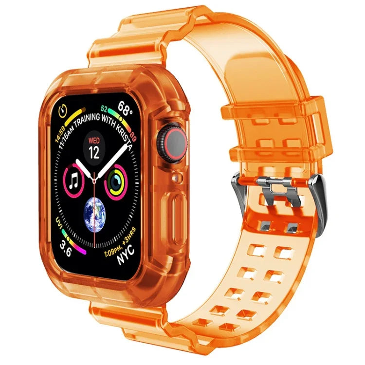 Bracelet Transparent Pour Apple Watch Series 8&7 45mm / SE 2&6&SE&5&4 44mm / 3&2&1 42mm (Brun Transparent), 7 41mm / 6&SE&5&4 40mm / 3&2&1 38mm, 7 45mm / 6&SE&5&4 44mm / 3&2&1 42mm