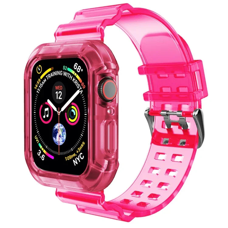 Bracelet Transparent Pour Apple Watch Series 8&7 45mm / SE 2&6&SE&5&4 44mm / 3&2&1 42mm (Brun Transparent), 7 41mm / 6&SE&5&4 40mm / 3&2&1 38mm, 7 45mm / 6&SE&5&4 44mm / 3&2&1 42mm