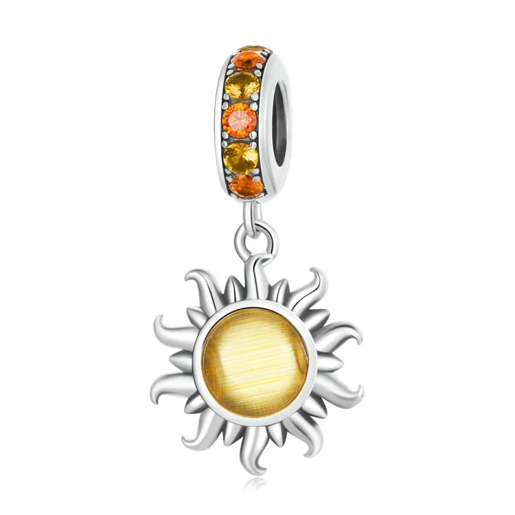 Pendentif petit soleil en argent sterling S925, accessoires de collier et bracelet de bricolage, petit soleil