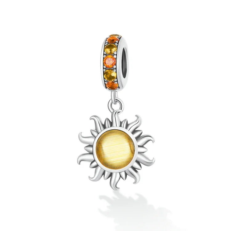 Pendentif petit soleil en argent sterling S925, accessoires de collier et bracelet de bricolage, petit soleil