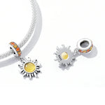 Pendentif petit soleil en argent sterling S925, accessoires de collier et bracelet de bricolage, petit soleil