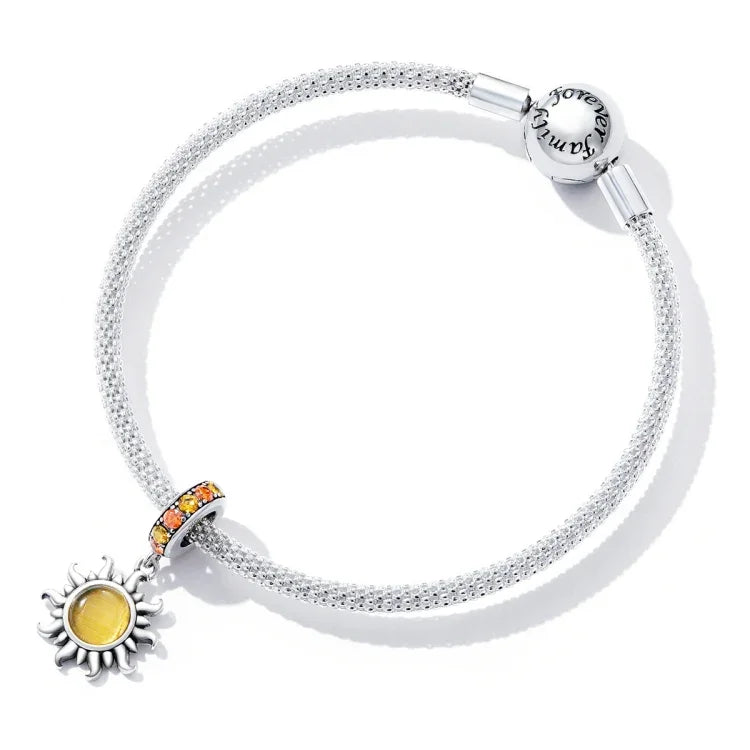 Pendentif petit soleil en argent sterling S925, accessoires de collier et bracelet de bricolage, petit soleil