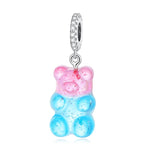 S925 Argent Sterling Ours Sucré Pendentif DIY Bracelet Collier Accessoires, Ours Sucré