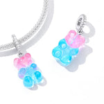 S925 Argent Sterling Ours Sucré Pendentif DIY Bracelet Collier Accessoires, Ours Sucré