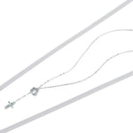 Bijoux pour femmes, collier cœur croix en argent sterling S925, cœur croix