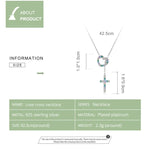Bijoux pour femmes, collier cœur croix en argent sterling S925, cœur croix