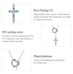 Bijoux pour femmes, collier cœur croix en argent sterling S925, cœur croix