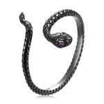 Bague femme serpent mystérieux en argent sterling S925, serpent mystérieux
