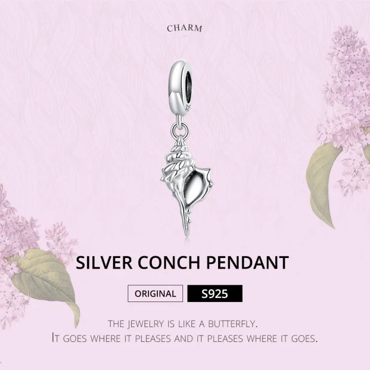 Pendentif conque en argent sterling S925, accessoires de bracelet et collier à faire soi-même, conque