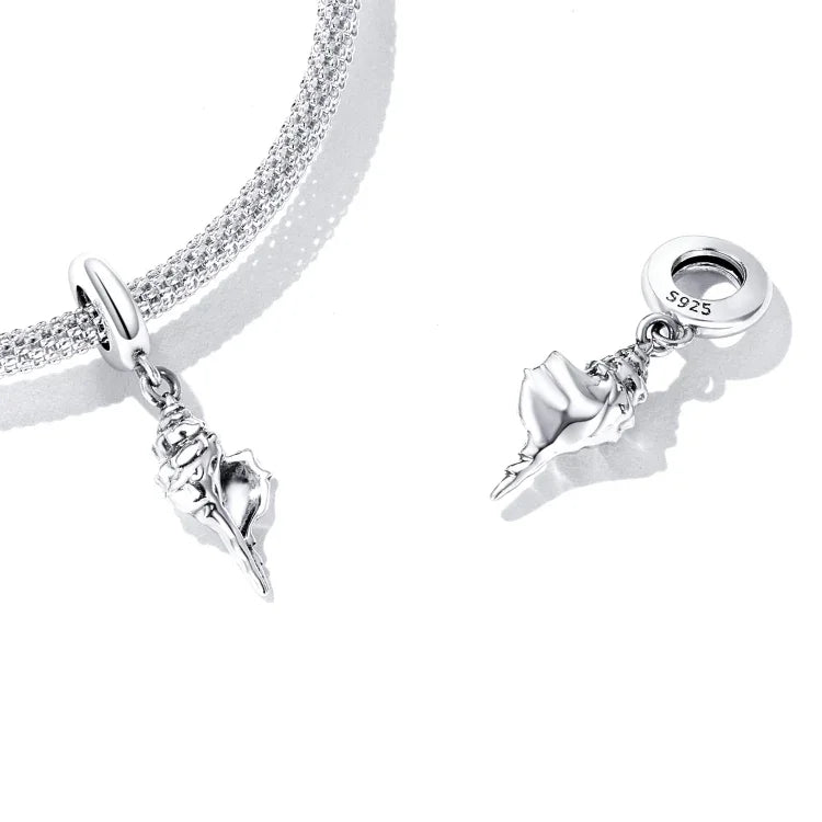 Pendentif conque en argent sterling S925, accessoires de bracelet et collier à faire soi-même, conque