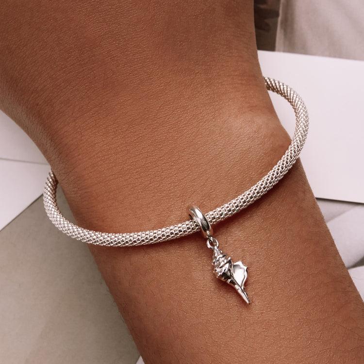 Pendentif conque en argent sterling S925, accessoires de bracelet et collier à faire soi-même, conque