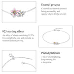 S925 Argent Sterling Bracelet Fleur de Cerisier Bijoux pour Femmes, Fleur de Cerisier