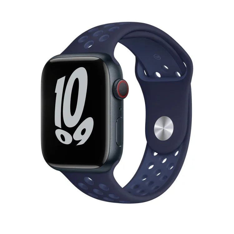 Bracelet de montre sport en silicone pour Apple Watch Series, 7 41 mm / 6&SE&5&4 40 mm / 3&2&1 38 mm, 7 45 mm / 6&SE&5&4 44 mm / 3&2&1 42 mm
