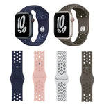 Bracelet de montre sport en silicone pour Apple Watch Series, 7 41 mm / 6&SE&5&4 40 mm / 3&2&1 38 mm, 7 45 mm / 6&SE&5&4 44 mm / 3&2&1 42 mm
