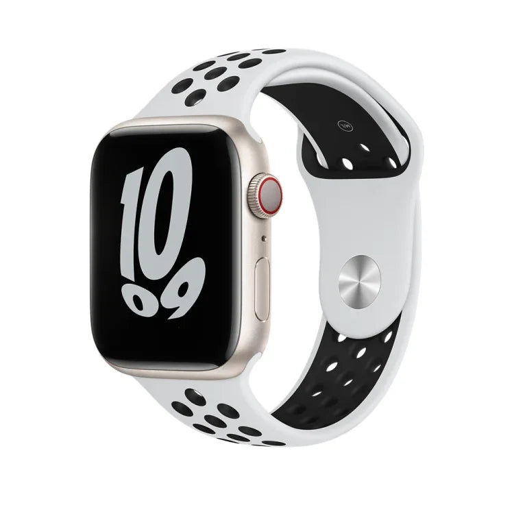 Bracelet de montre sport en silicone pour Apple Watch Series, 7 41 mm / 6&SE&5&4 40 mm / 3&2&1 38 mm, 7 45 mm / 6&SE&5&4 44 mm / 3&2&1 42 mm