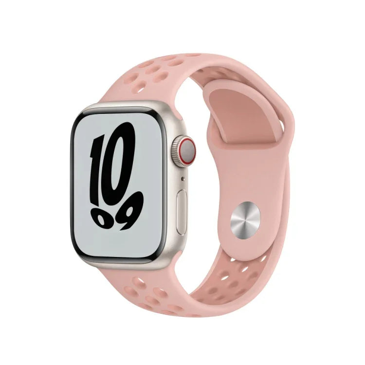 Bracelet de montre sport en silicone pour Apple Watch Series, 7 41 mm / 6&SE&5&4 40 mm / 3&2&1 38 mm, 7 45 mm / 6&SE&5&4 44 mm / 3&2&1 42 mm
