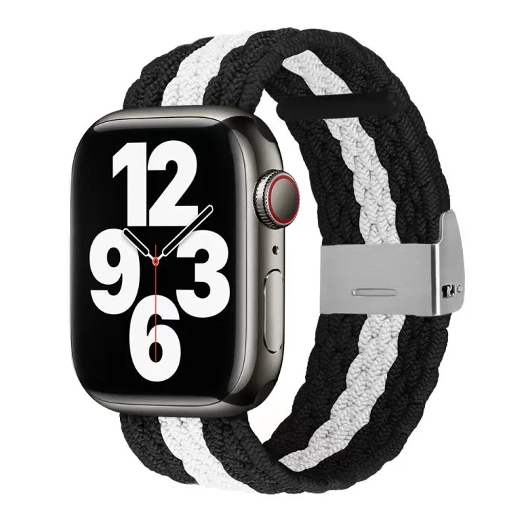 Bracelet de montre tressé en nylon pour Apple Watch Series, 7 41mm / 6&SE&5&4 40mm / 3&2&1 38mm