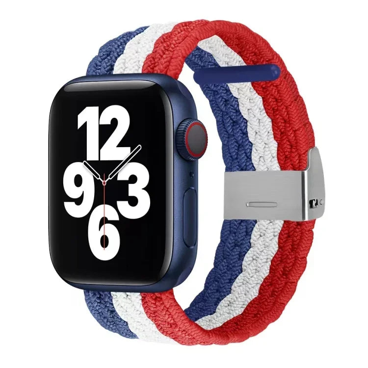 Bracelet de montre tressé en nylon pour Apple Watch Series, 7 41mm / 6&SE&5&4 40mm / 3&2&1 38mm