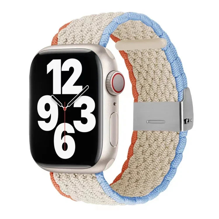 Bracelet de montre tressé en nylon pour Apple Watch Series, 7 41mm / 6&SE&5&4 40mm / 3&2&1 38mm