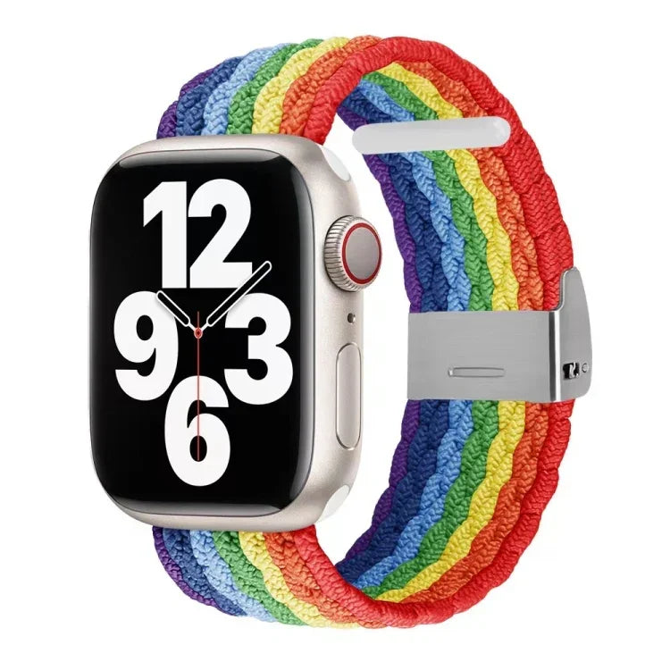 Bracelet de montre tressé en nylon pour Apple Watch Series, 7 41mm / 6&SE&5&4 40mm / 3&2&1 38mm